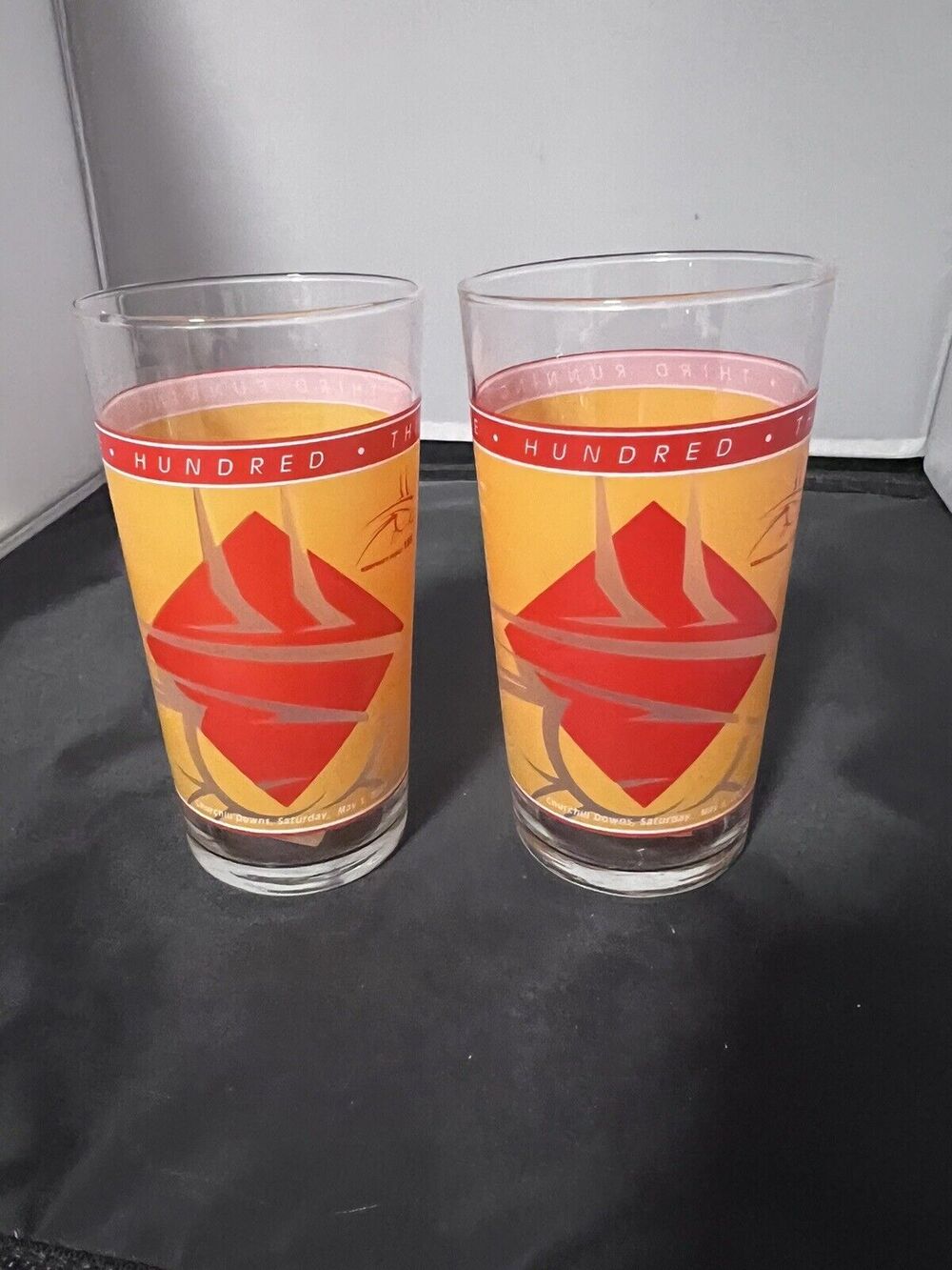 133rd Kentucky Derby Glasses SET of 2 Churchill Downs 2007 Collectible Souvenir
